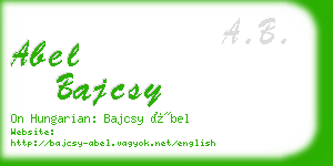 abel bajcsy business card